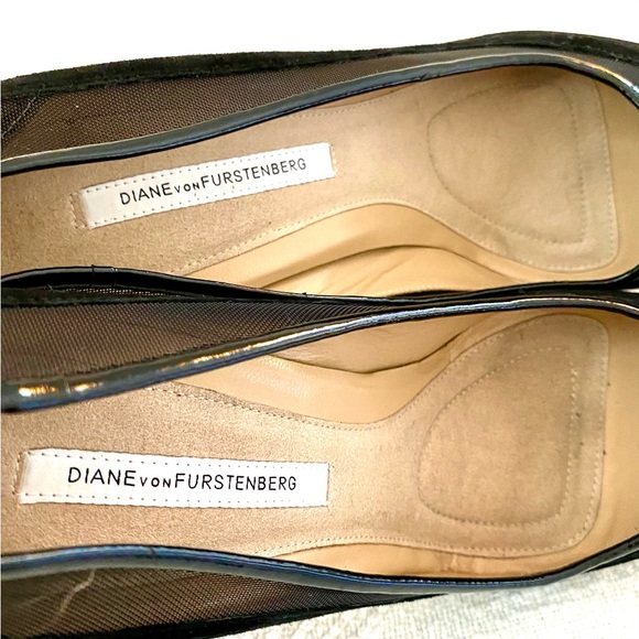 DVF Diane von Furstenberg Black Heels with Mesh Size 10 - Picture 9 of 10